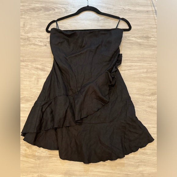 Skylar + Madison Womens Mini Strapless Tiered Linen dress NEW - Picture 2 of 5